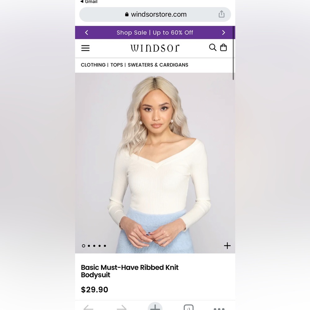 Windsor Knit Body Suit- Brand New